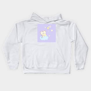 a tiger holding a star Kids Hoodie